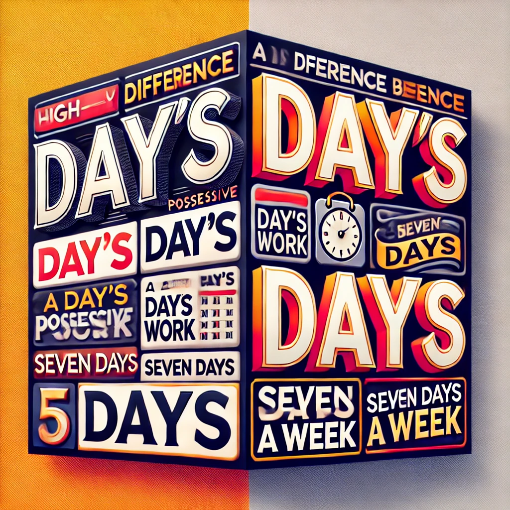 【英語の落とし穴】「day’s」と「days」の決定的な違いと正しい使い方！ | 気になるラボ